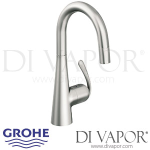 Grohe Zedra Single-Lever Sink Mixer (1/2 Inch) - 2008 to 2015 - Spare Parts 32296SD0 GEN1